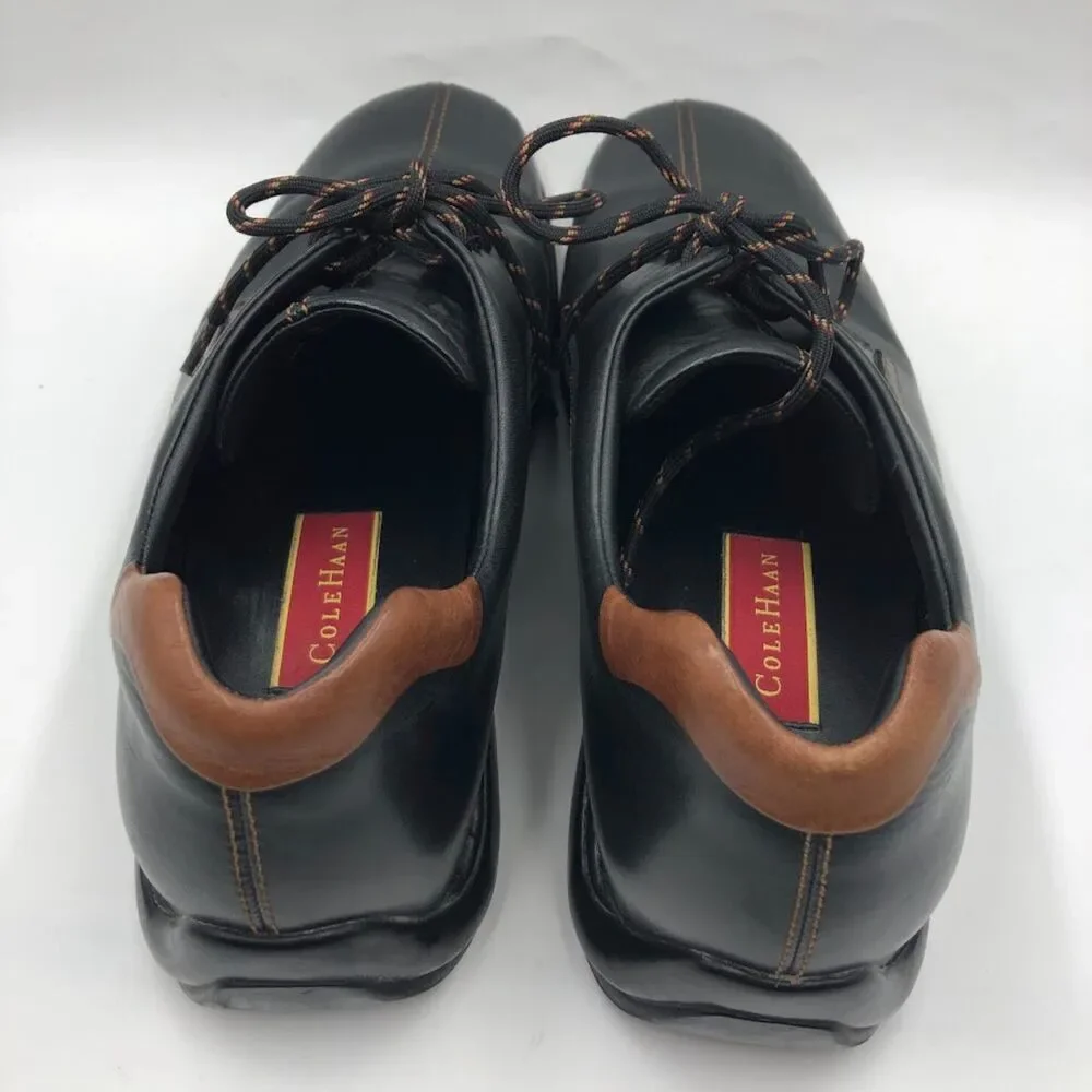 Cole Haan Men's Black Square Toe Lace Up Business Casual Comfort Size 9.5M